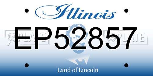 EP52857 Illinois License Plate