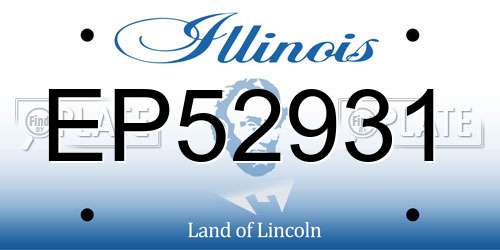 EP52931 Illinois License Plate