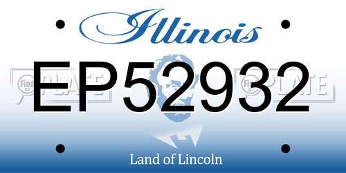 EP52932 Illinois License Plate