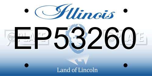 EP53260 Illinois License Plate