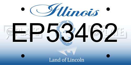 EP53462 Illinois License Plate