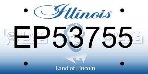 EP53755 Illinois License Plate
