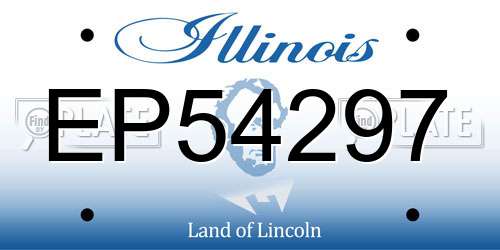 EP54297 Illinois License Plate