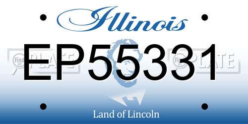 EP55331 Illinois License Plate