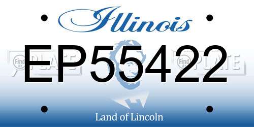 EP55422 Illinois License Plate