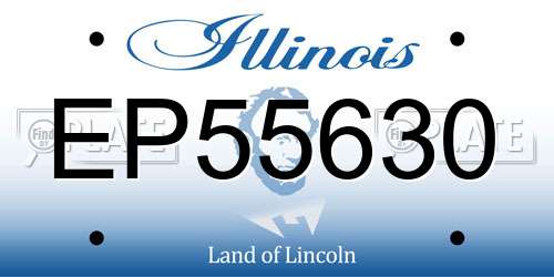EP55630 Illinois License Plate