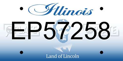 EP57258 Illinois License Plate