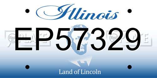 EP57329 Illinois License Plate
