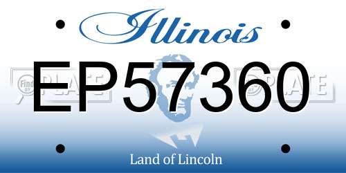 EP57360 Illinois License Plate
