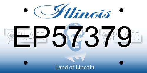 EP57379 Illinois License Plate