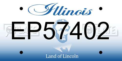 EP57402 Illinois License Plate