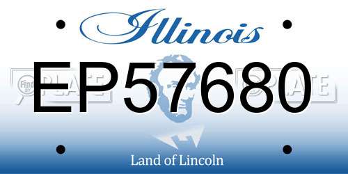 EP57680 Illinois License Plate