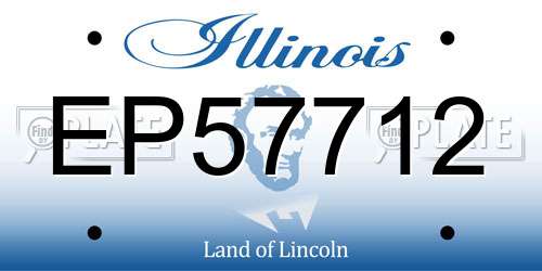 EP57712 Illinois License Plate