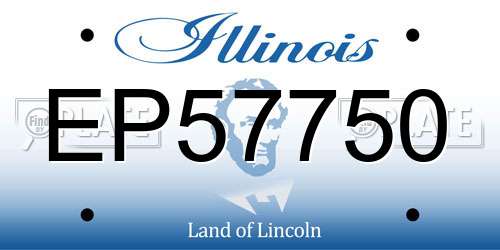 EP57750 Illinois License Plate