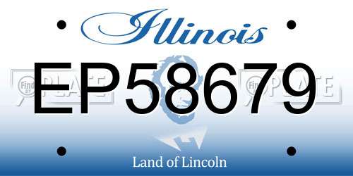EP58679 Illinois License Plate