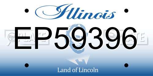 EP59396 Illinois License Plate