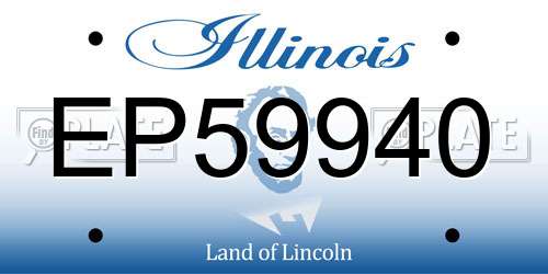 EP59940 Illinois License Plate