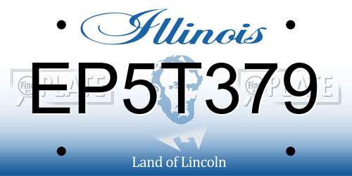 EP5T379 Illinois License Plate