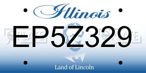 EP5Z329 Illinois License Plate
