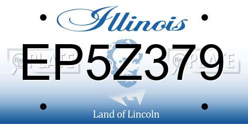 EP5Z379 Illinois License Plate