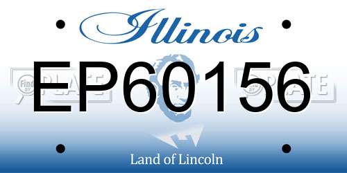 EP60156 Illinois License Plate