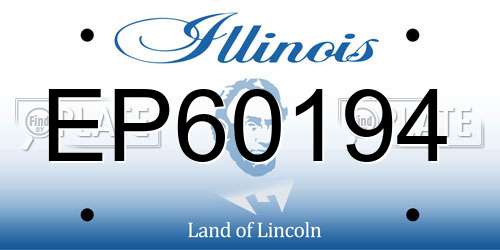 EP60194 Illinois License Plate