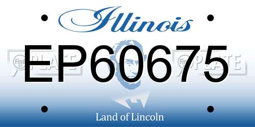 EP60675 Illinois License Plate