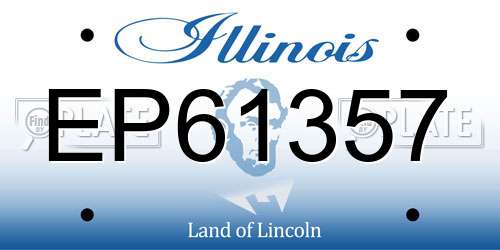 EP61357 Illinois License Plate