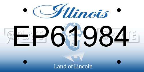 EP61984 Illinois License Plate