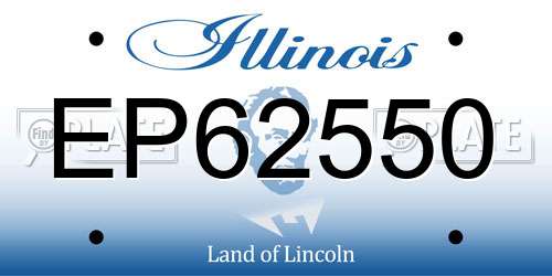 EP62550 Illinois License Plate