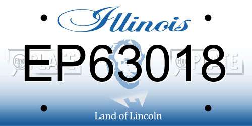 EP63018 Illinois License Plate