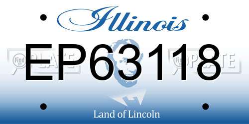 EP63118 Illinois License Plate