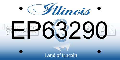 EP63290 Illinois License Plate
