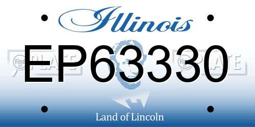 EP63330 Illinois License Plate