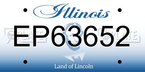 EP63652 Illinois License Plate