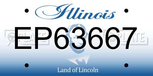 EP63667 Illinois License Plate
