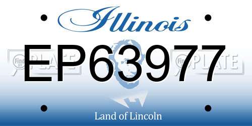 EP63977 Illinois License Plate