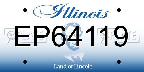 EP64119 Illinois License Plate