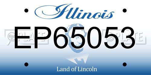 EP65053 Illinois License Plate
