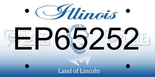 EP65252 Illinois License Plate