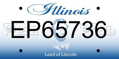 EP65736 Illinois License Plate