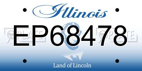 EP68478 Illinois License Plate