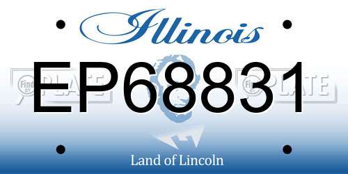 EP68831 Illinois License Plate