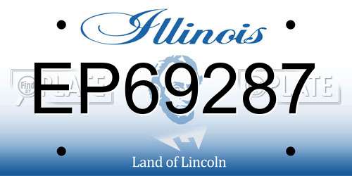 EP69287 Illinois License Plate