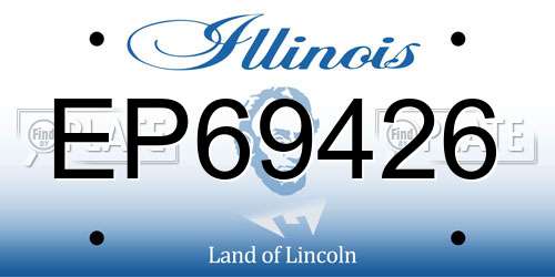 EP69426 Illinois License Plate