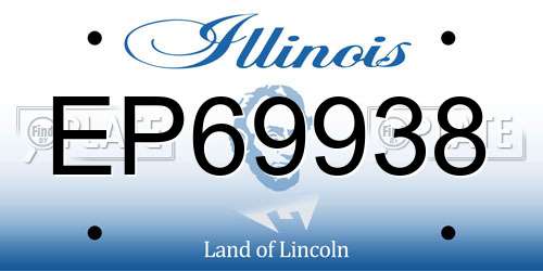 EP69938 Illinois License Plate