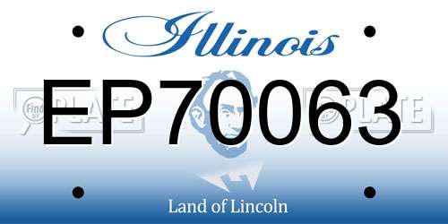 EP70063 Illinois License Plate