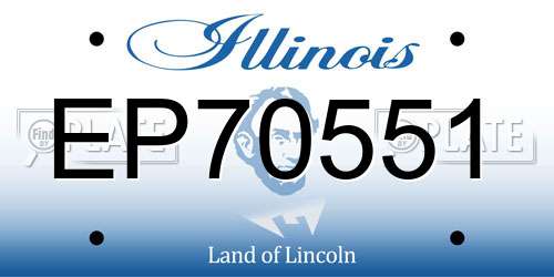 EP70551 Illinois License Plate