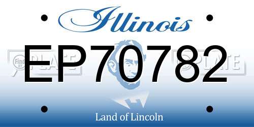 EP70782 Illinois License Plate