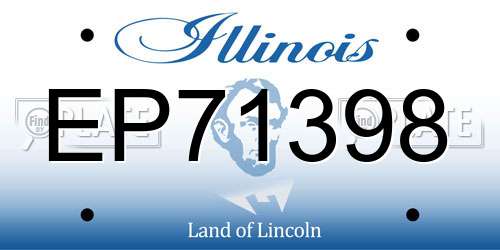 EP71398 Illinois License Plate